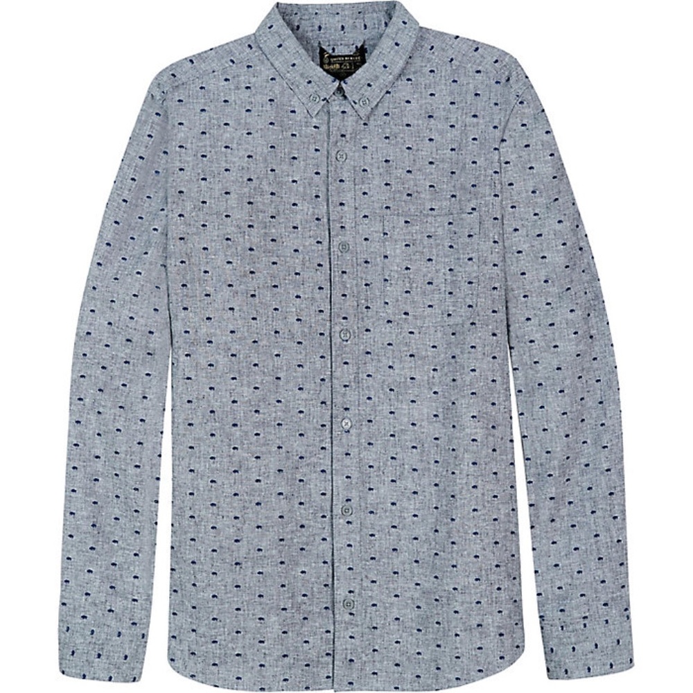 United by Blue Men's Bison Print Button Down Long Sleeve Shirt